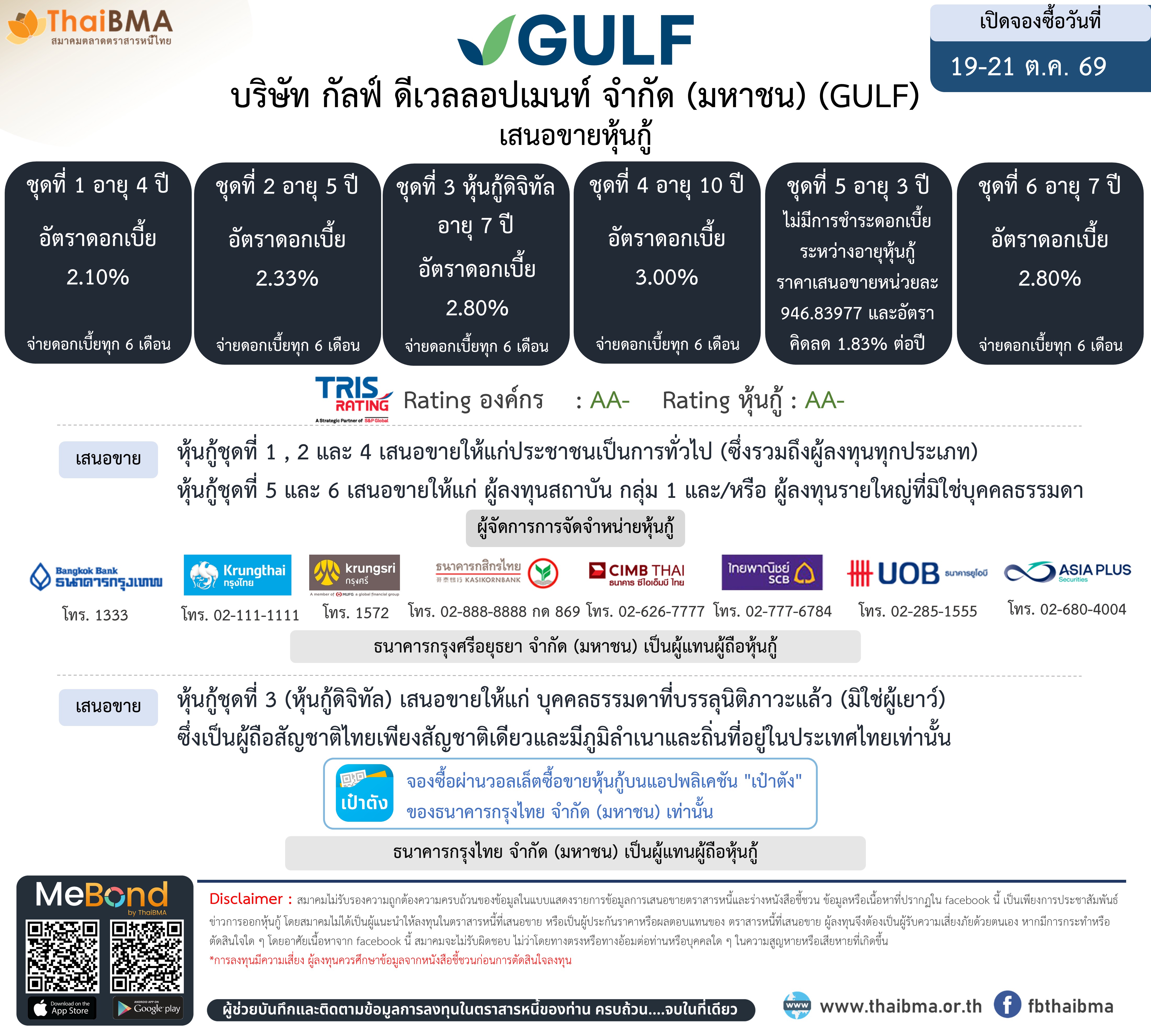 หุ้นกู้ GULF